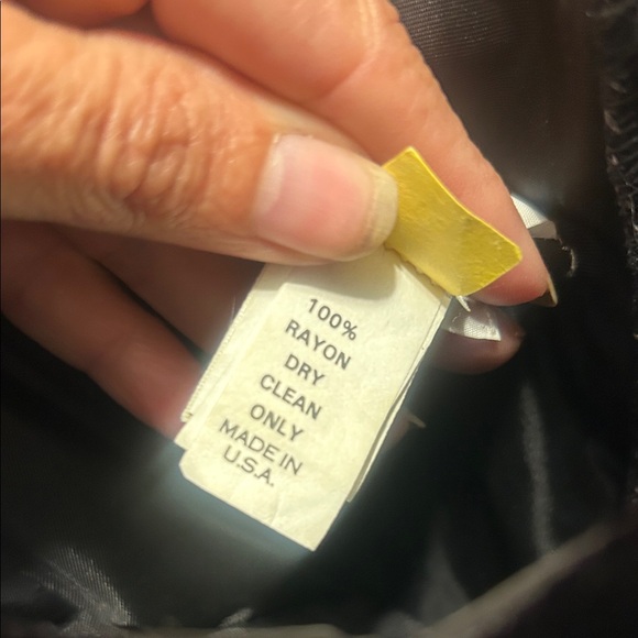 Zum Zum by Niki Livas Black Velvet Strapless Dress with Metallic Blue Ruffle - Picture 5 of 6